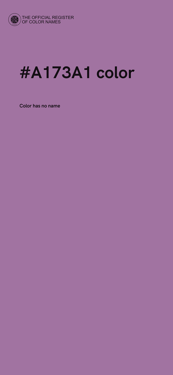 #A173A1 color image
