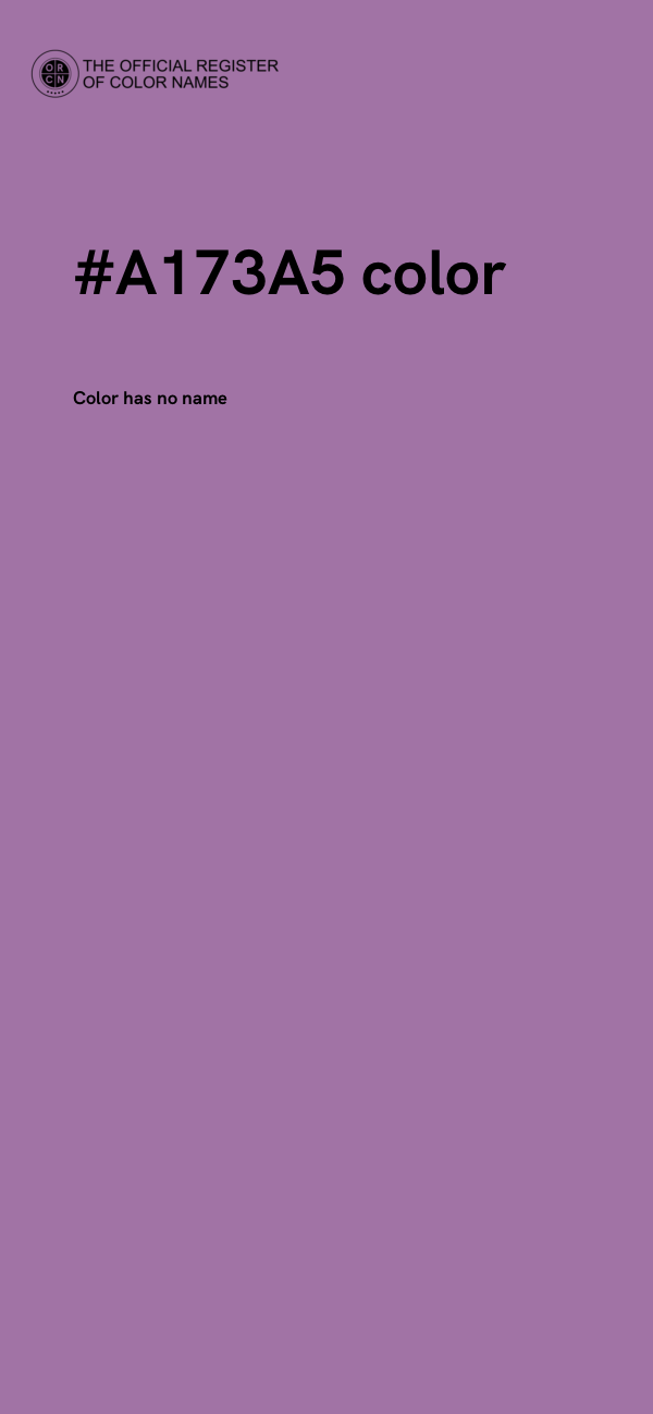 #A173A5 color image