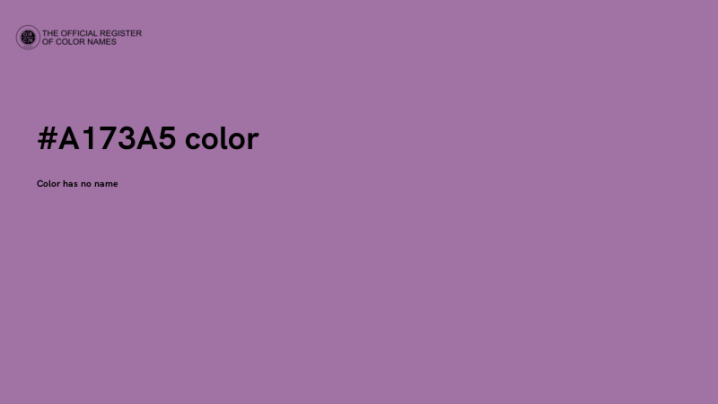 #A173A5 color image