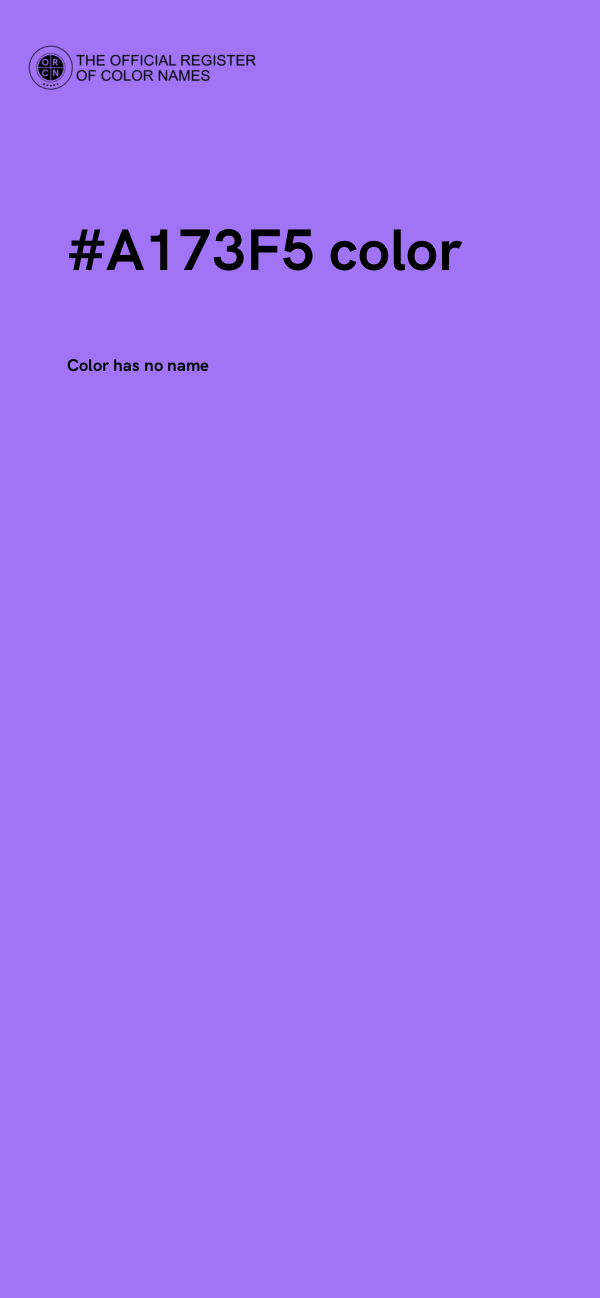 #A173F5 color image