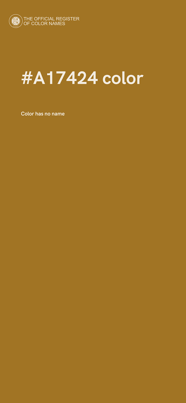 #A17424 color image