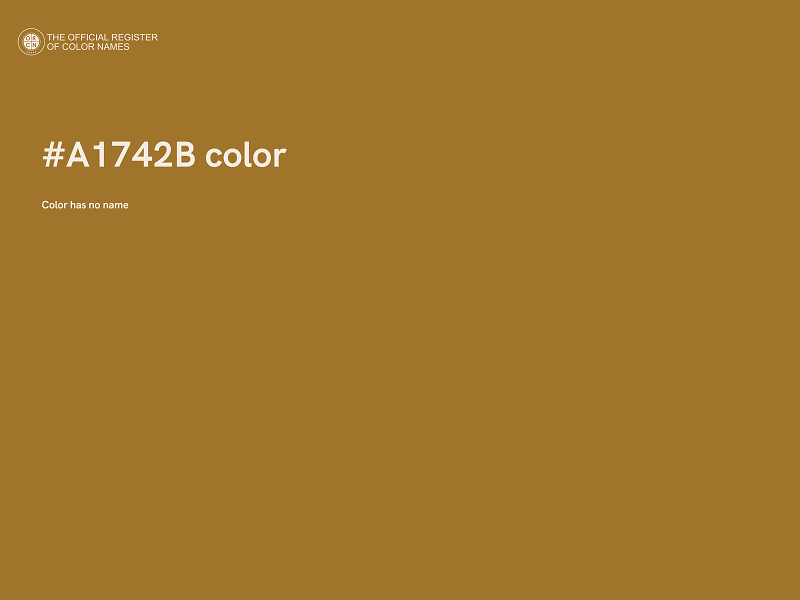 #A1742B color image