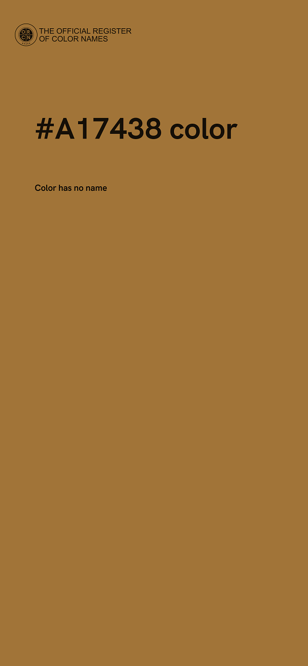 #A17438 color image