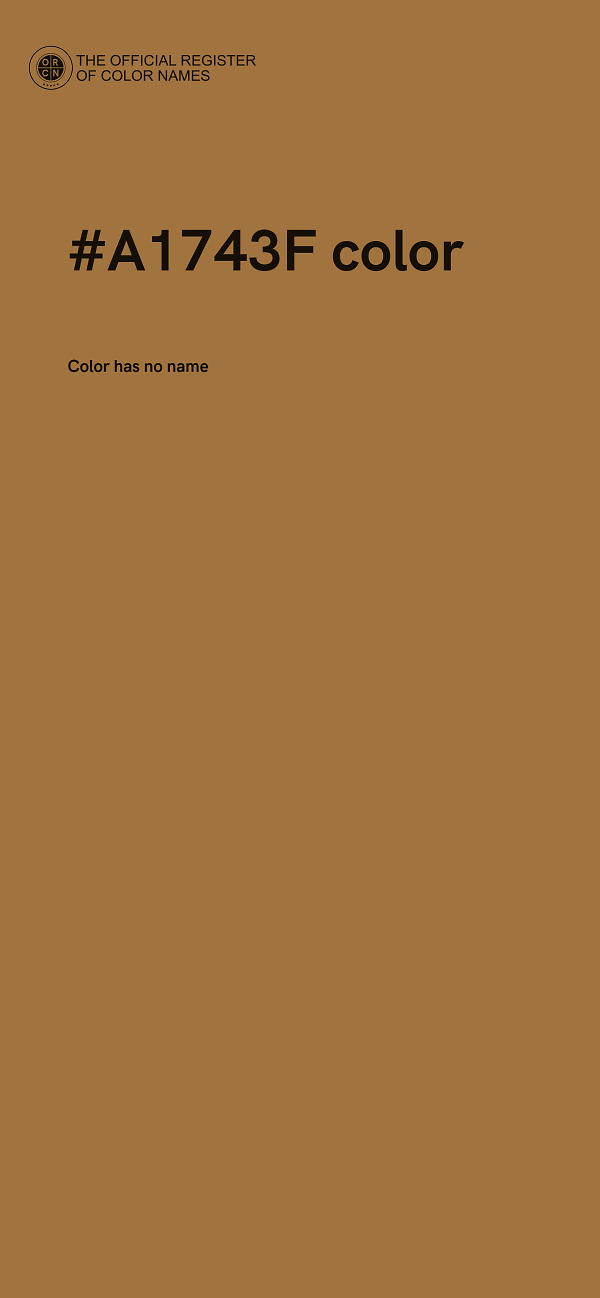 #A1743F color image
