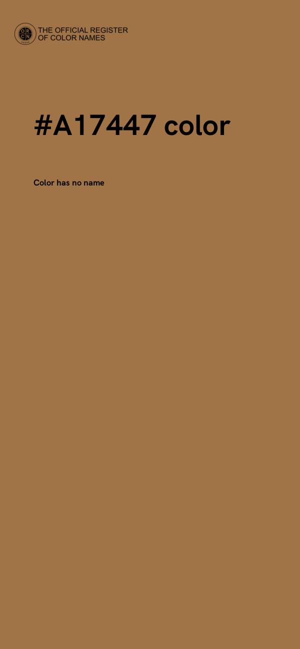 #A17447 color image