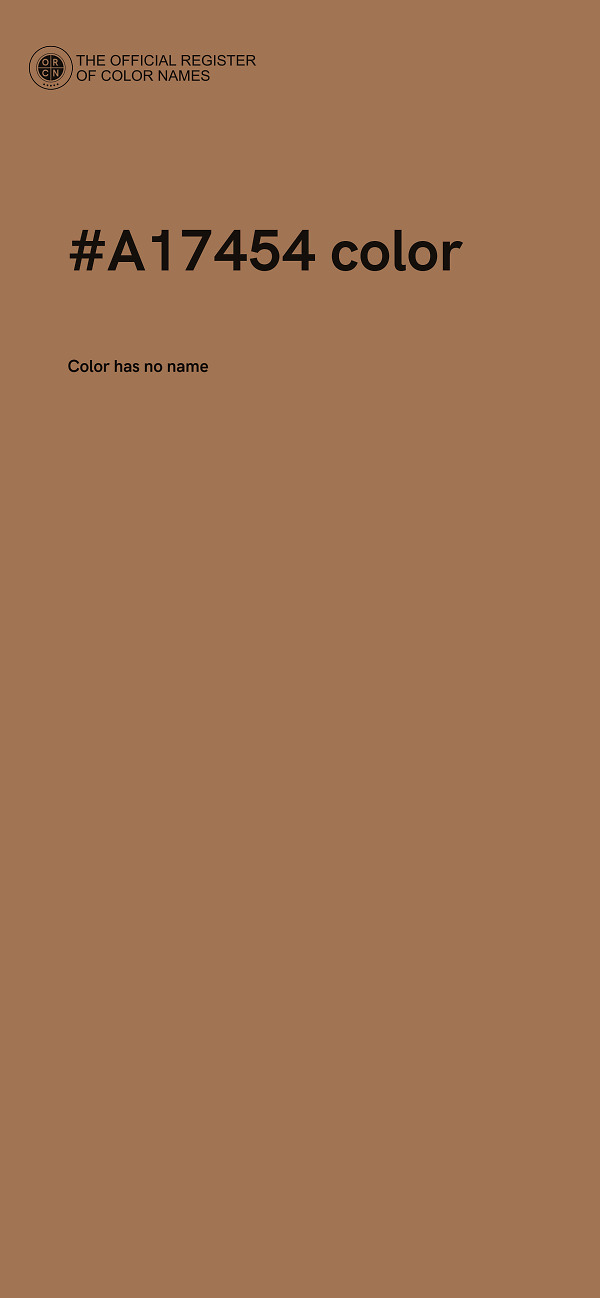 #A17454 color image