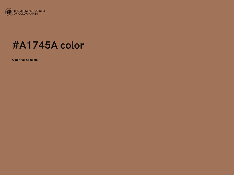 #A1745A color image