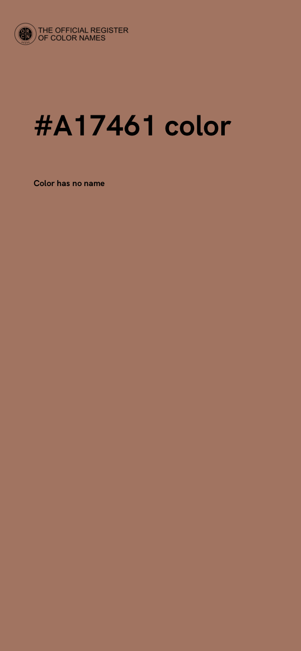 #A17461 color image