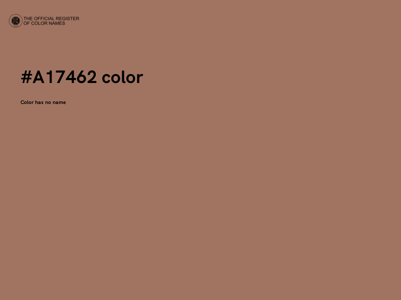 #A17462 color image