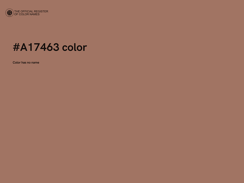 #A17463 color image