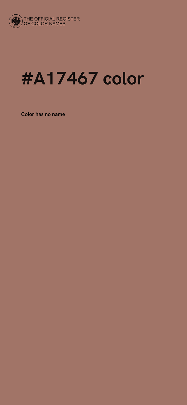 #A17467 color image