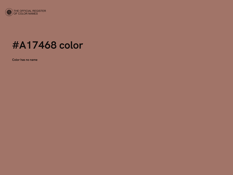 #A17468 color image