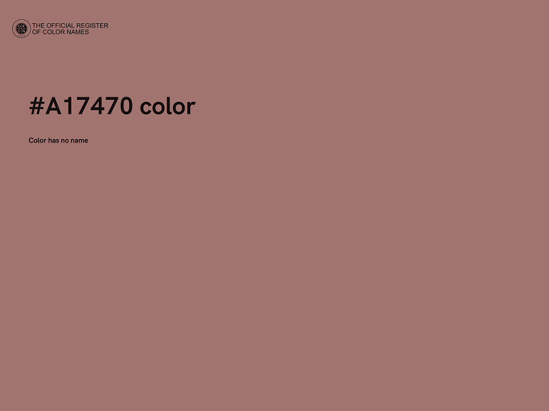 #A17470 color image