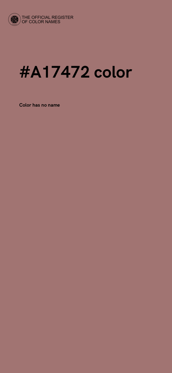 #A17472 color image