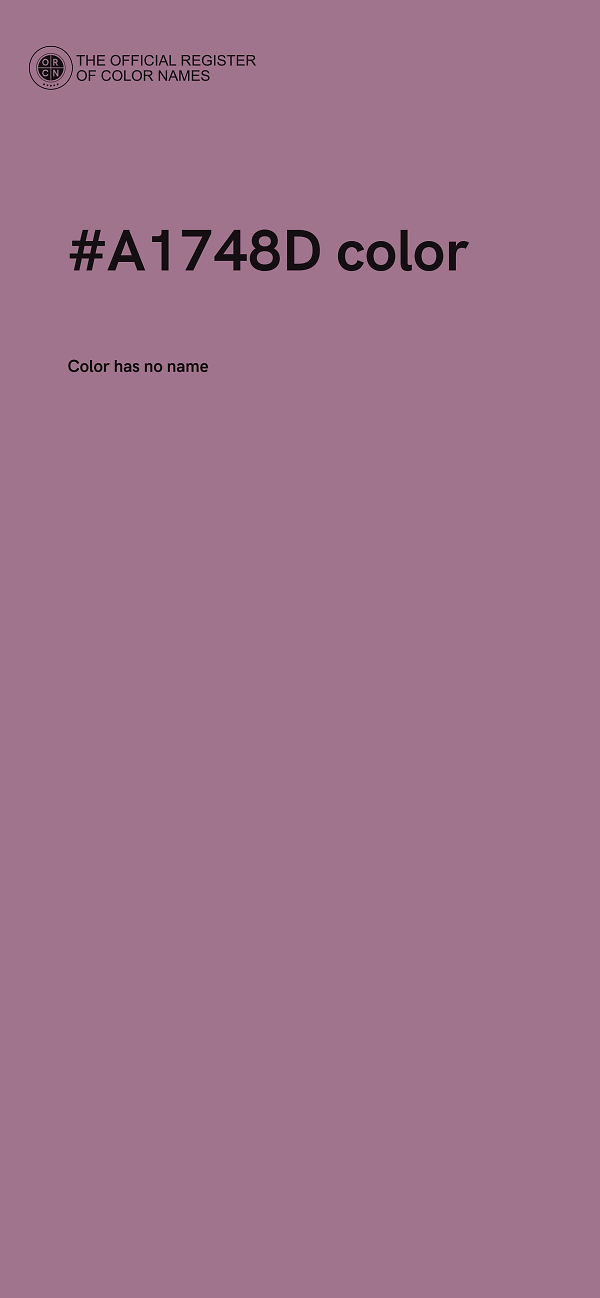 #A1748D color image
