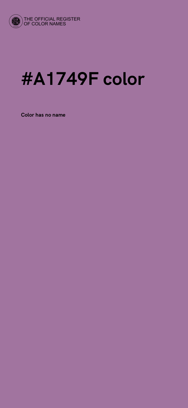 #A1749F color image