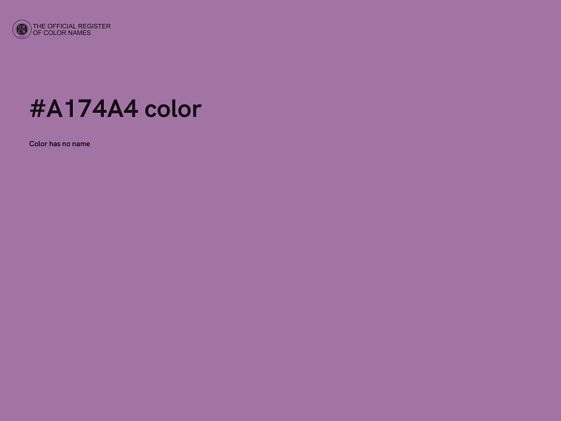 #A174A4 color image