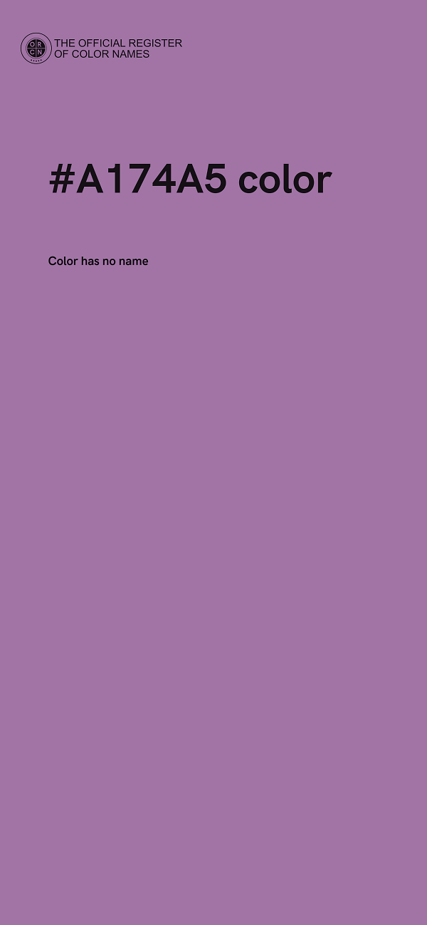 #A174A5 color image