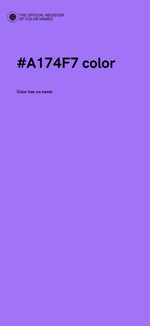 #A174F7 color image