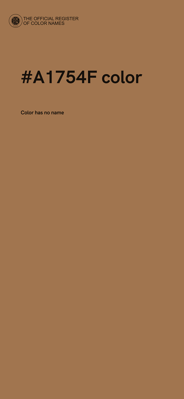 #A1754F color image