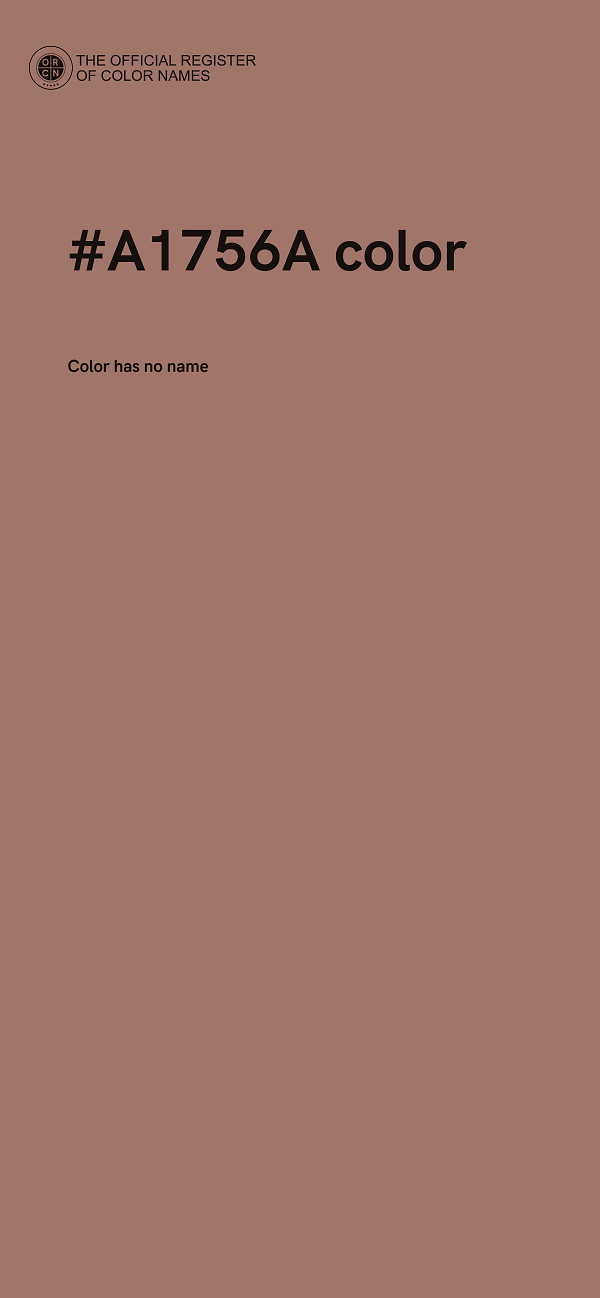 #A1756A color image