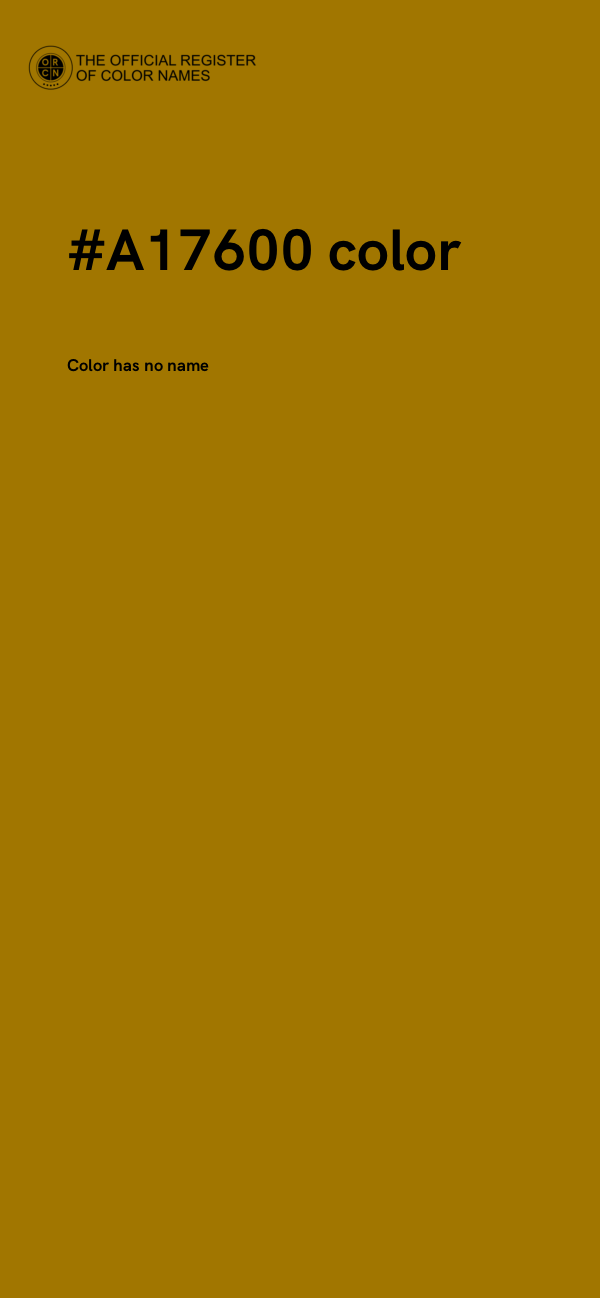 #A17600 color image