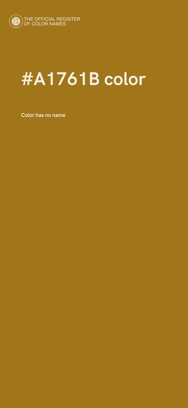 #A1761B color image