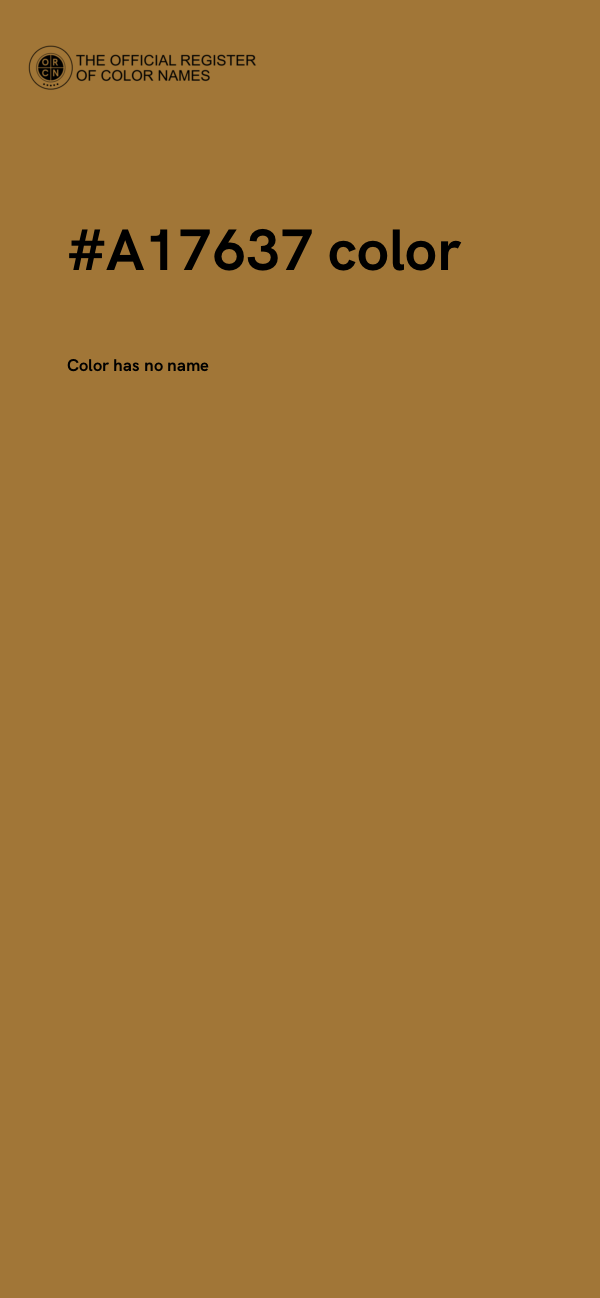 #A17637 color image