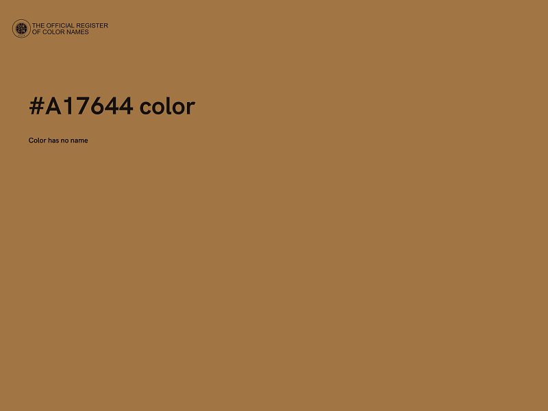 #A17644 color image