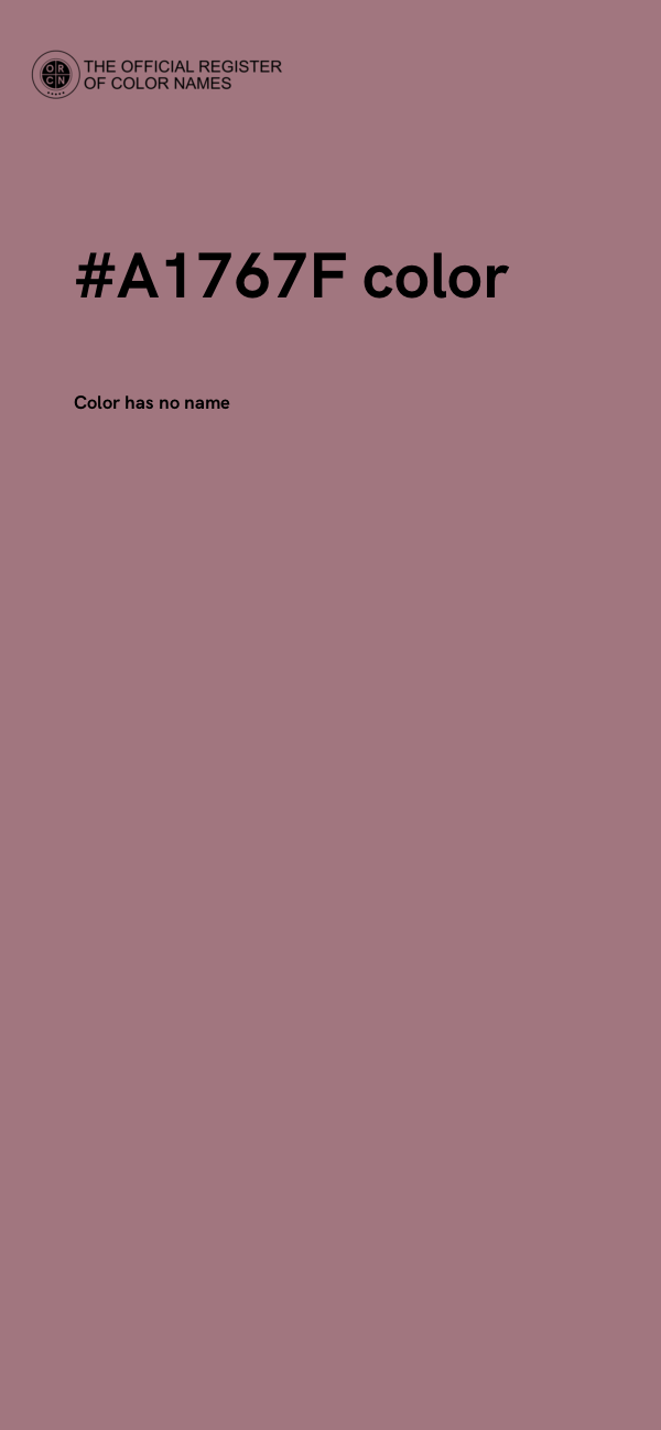#A1767F color image