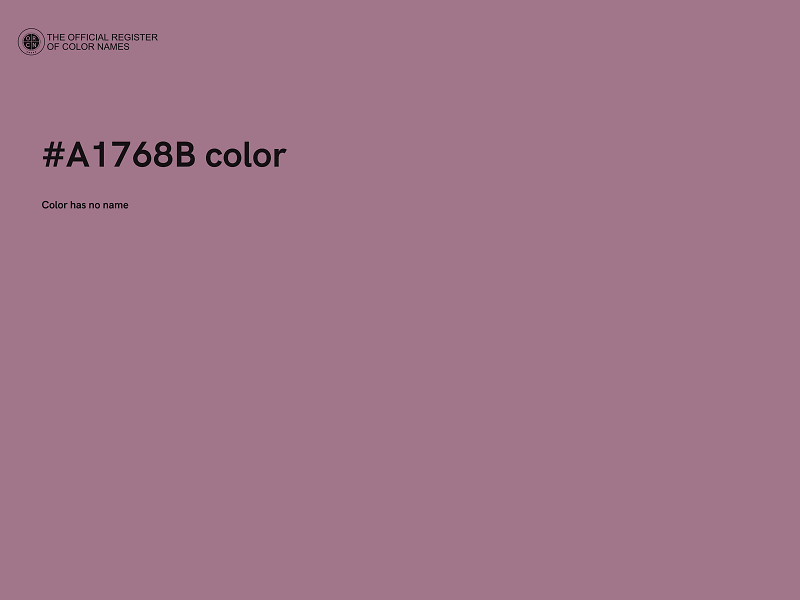 #A1768B color image