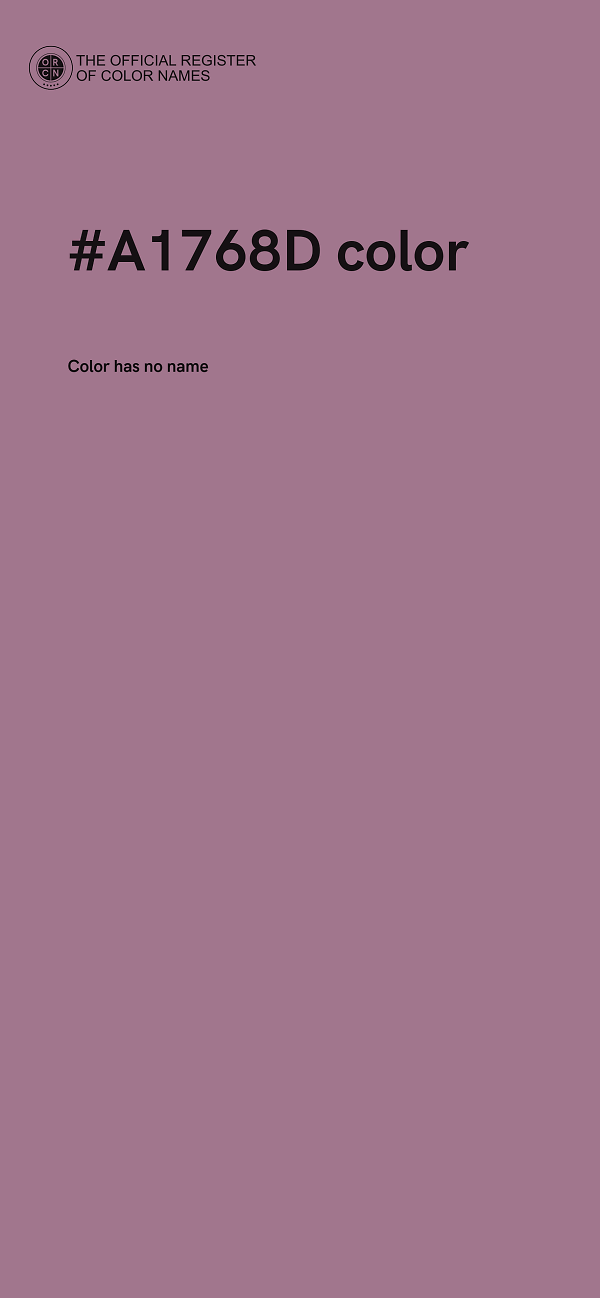 #A1768D color image