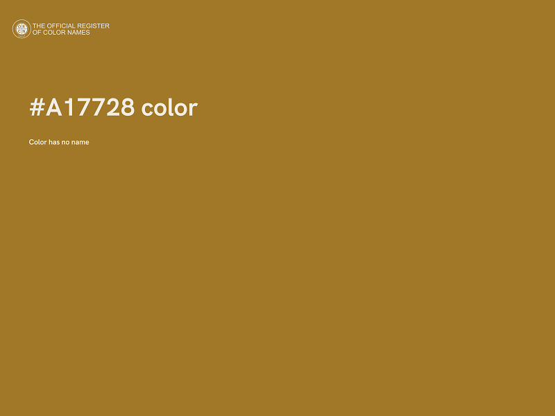 #A17728 color image