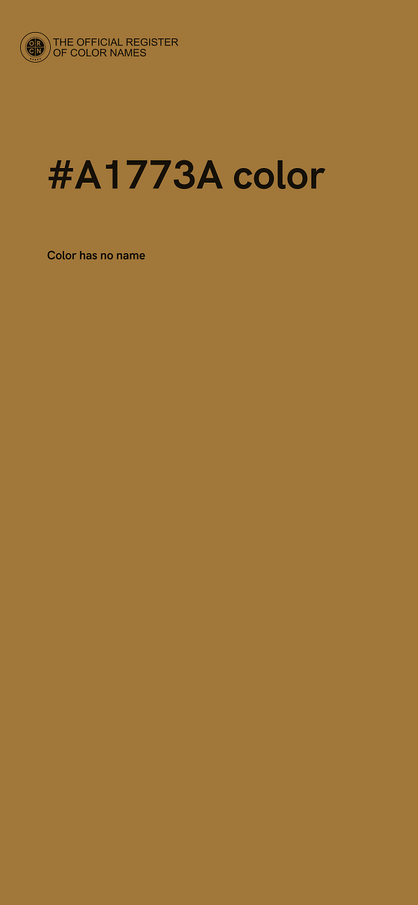 #A1773A color image
