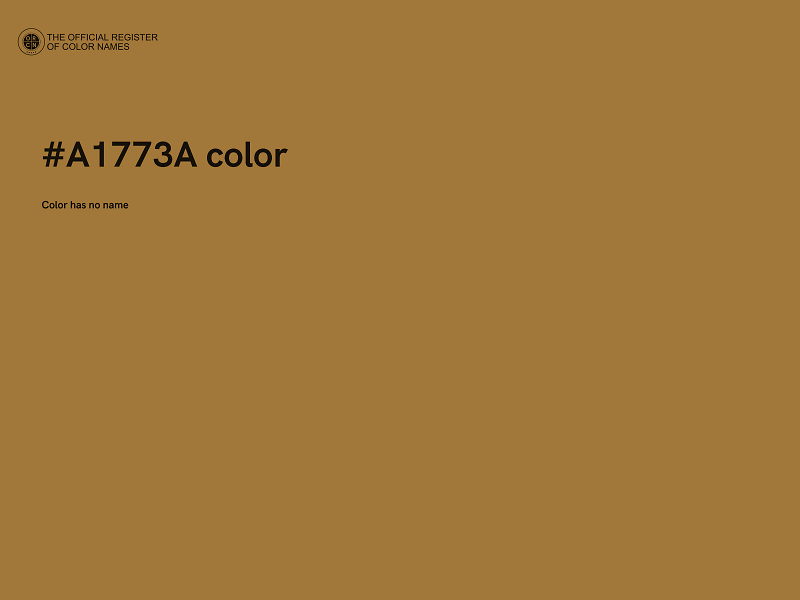 #A1773A color image