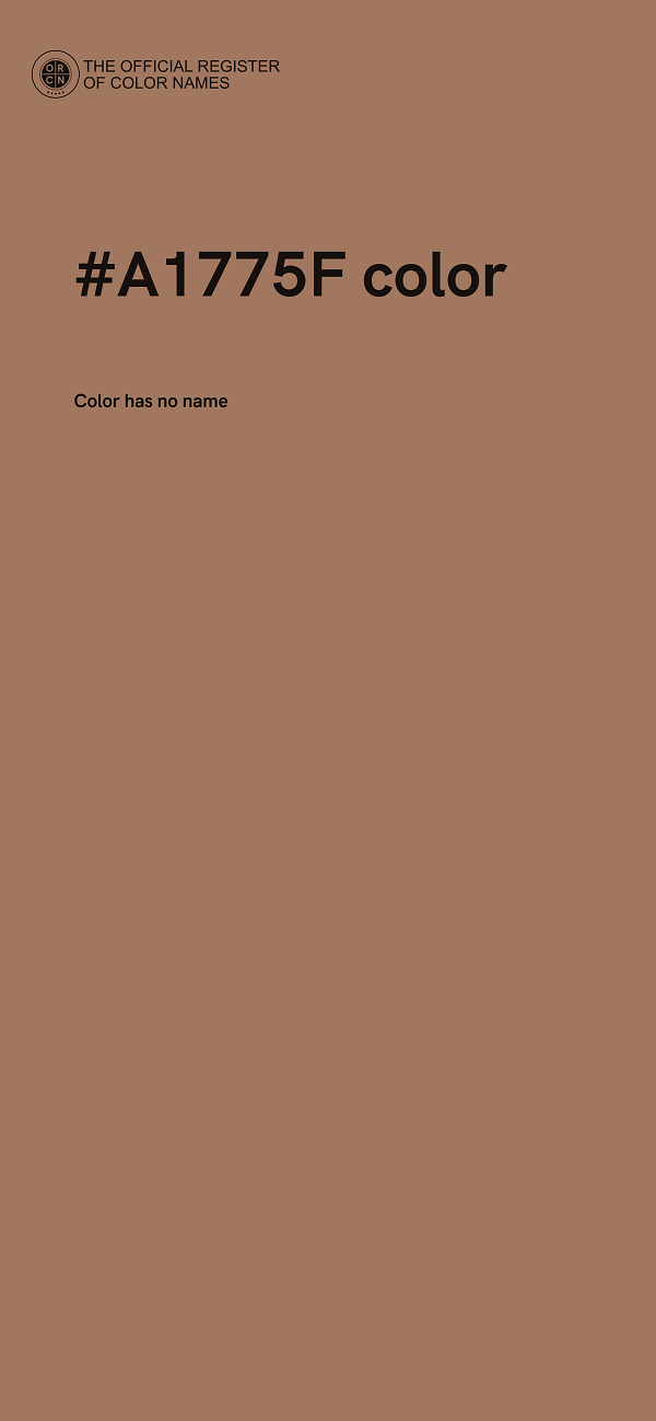 #A1775F color image