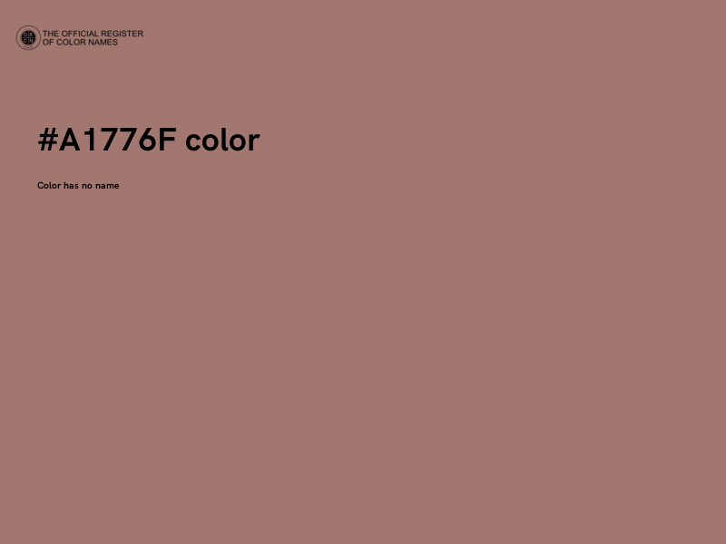 #A1776F color image