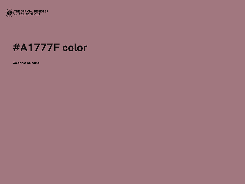 #A1777F color image