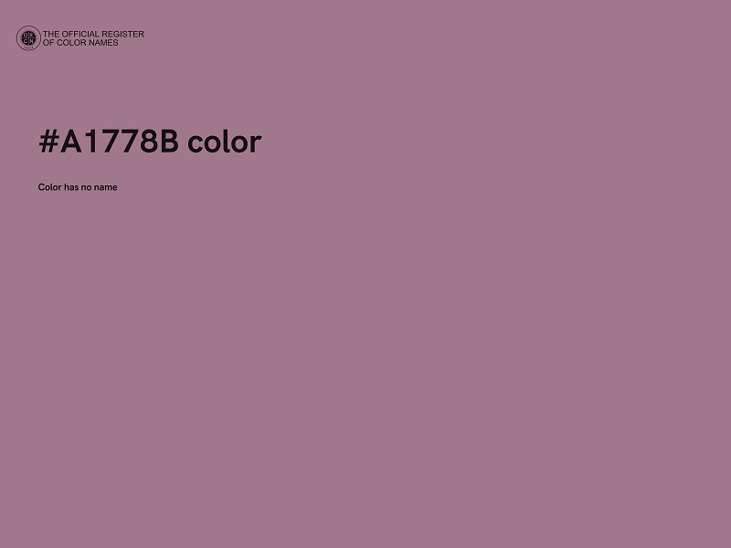 #A1778B color image
