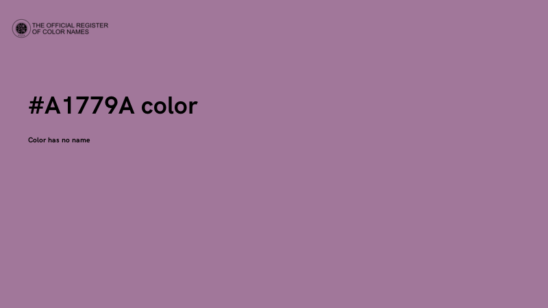 #A1779A color image