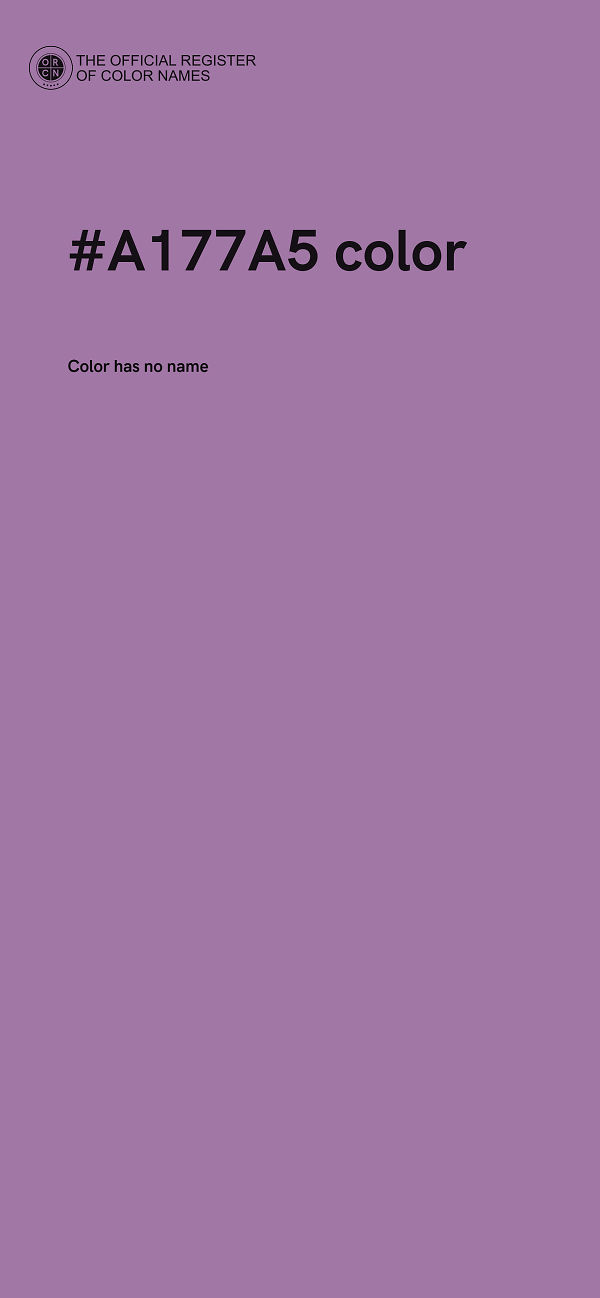 #A177A5 color image