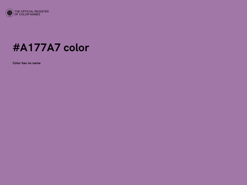 #A177A7 color image