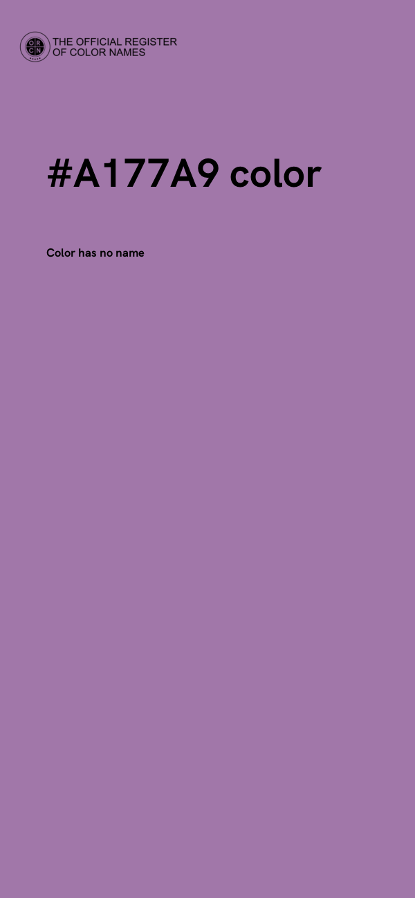 #A177A9 color image
