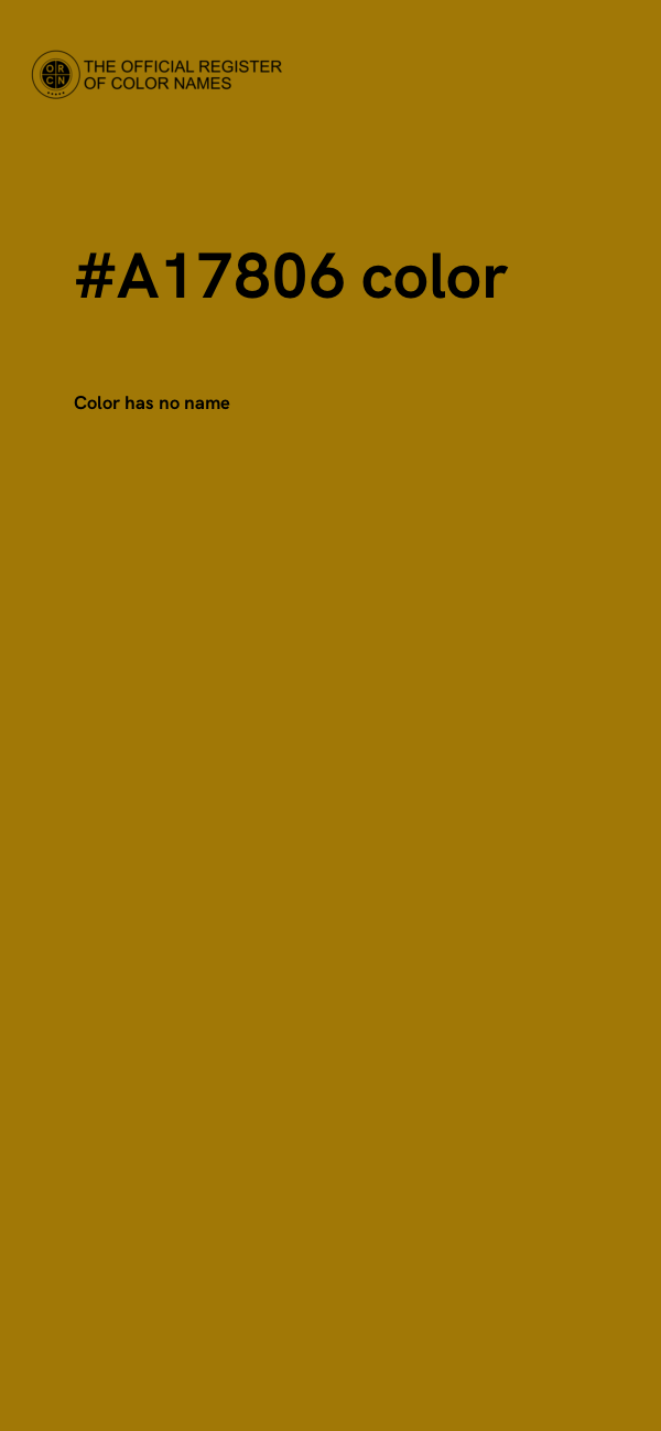 #A17806 color image