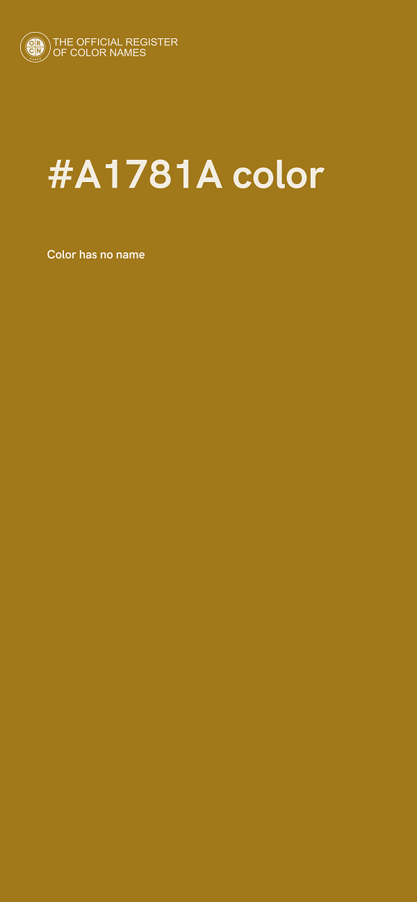 #A1781A color image