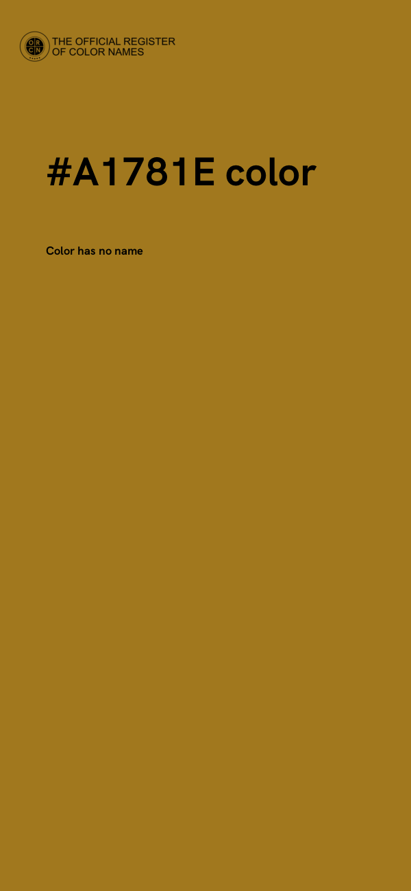 #A1781E color image