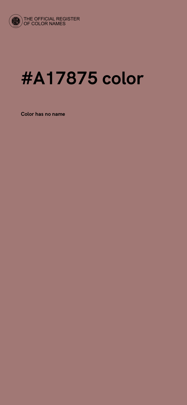 #A17875 color image