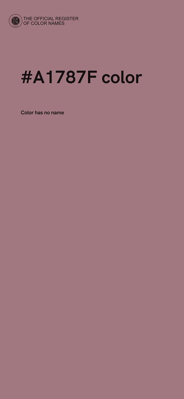 #A1787F color image