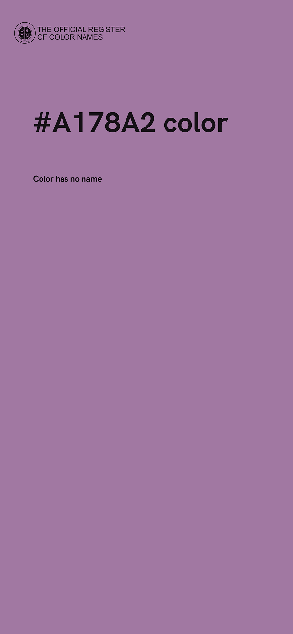 #A178A2 color image