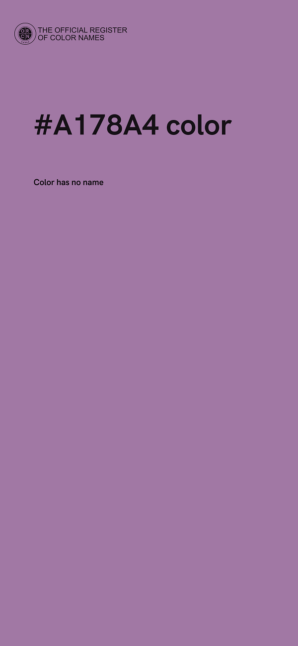 #A178A4 color image